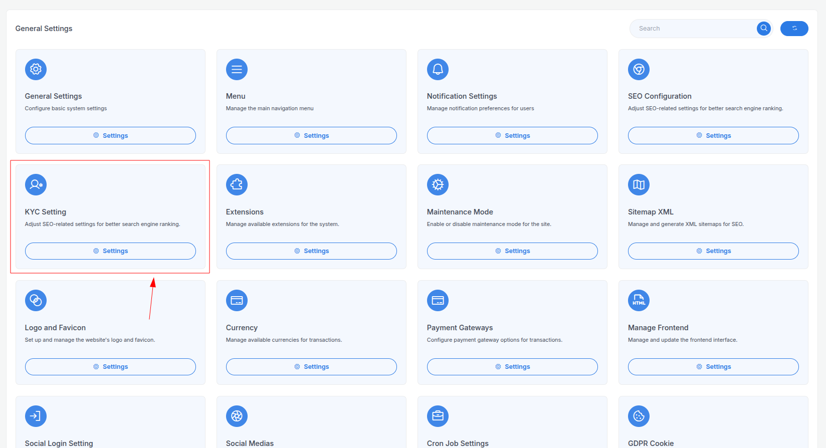 KYC Settings Overview